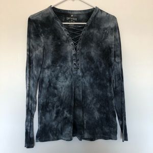 american eagle navy tie dye shirt